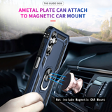 LeYi for Samsung Galaxy A05s Phone Case with 2 Glass Screen Protector Replacement, Military-Grade Shockproof Magnetic Ring Stand Cell Android Case Cover