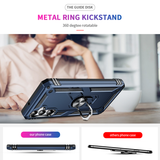 LeYi for Samsung Galaxy A05s Phone Case with 2 Glass Screen Protector Replacement, Military-Grade Shockproof Magnetic Ring Stand Cell Android Case Cover