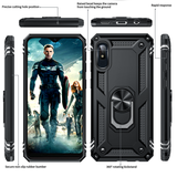 LeYi for Samsung Galaxy A10E Phone Case, Samsung A10E Phone Case with Glass Screen Protector Replacement, Military-Grade Shockproof Magnetic Ring Stand Cell Android Case Cover