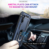 LeYi for Samsung Galaxy A10E Phone Case, Samsung A10E Phone Case with Glass Screen Protector Replacement, Military-Grade Shockproof Magnetic Ring Stand Cell Android Case Cover