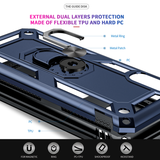 LeYi for Samsung Galaxy A10E Phone Case, Samsung A10E Phone Case with Glass Screen Protector Replacement, Military-Grade Shockproof Magnetic Ring Stand Cell Android Case Cover