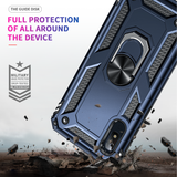 LeYi for Samsung Galaxy A10E Phone Case, Samsung A10E Phone Case with Glass Screen Protector Replacement, Military-Grade Shockproof Magnetic Ring Stand Cell Android Case Cover