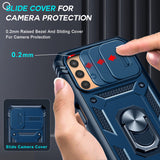 LeYi for Samsung Galaxy A13 4G Phone Case: Samsung A13 4G Case with 2 Tempered Glass Screen Protector, Slide Camera Cover, Ring Stand Holder, Heavy Duty Shockproof para A 13 4G Cover for Women Girl