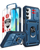 LeYi Samsung A16 5G Phone Case: A16 5G Screen Protector, Magnetic Rotatable Kickstand, Heavy Duty Shockproof