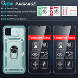 LeYi for Samsung Galaxy A22 5G Phone Case: Samsung Galaxy A22 Case with 2 Tempered Glass Screen Pro Maxtector, Slide Camera Cover, Ring Stand Holder, Heavy Duty Shockproof para Samsung Galaxy A22 Cover for Women Girl