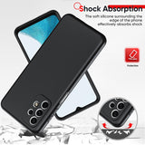 LeYi for Galaxy A23 Phone Cases, Samsung A23 Cover with Tempered Glass Screen Protectors, Soft Silicone Ultra Slim Shockproof Cover with Anti-Scratch Microfiber Lining Samsung A23 Case