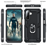 LeYi for Samsung Galaxy A26 Phone Case, Samsung A26 Phone Case with Glass Screen Protector Replacement, Military-Grade Shockproof Magnetic Ring Stand Cell Android Case Cover