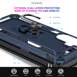 LeYi for Samsung Galaxy A26 Phone Case, Samsung A26 Phone Case with Glass Screen Protector Replacement, Military-Grade Shockproof Magnetic Ring Stand Cell Android Case Cover