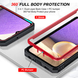LeYi for Samsung Galaxy A32 5G Phone Case: Samsung Galaxy A32 Case with 2 Tempered Glass Screen Pro Maxtector, Slide Camera Cover, Ring Stand Holder, Heavy Duty Shockproof para Samsung Galaxy A32 Cover for Women Girl