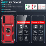 LeYi for Samsung Galaxy A32 5G Phone Case: Samsung Galaxy A32 Case with 2 Tempered Glass Screen Pro Maxtector, Slide Camera Cover, Ring Stand Holder, Heavy Duty Shockproof para Samsung Galaxy A32 Cover for Women Girl