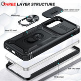 LeYi for Samsung A35-5G Case: Screen Protector X2, Duel Layer Heavy Duty Protection, Camera Cover & Magnetic Kickstand