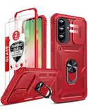 LeYi for Samsung Galaxy A56-5G Phone Case: Samsung A56 5G Case with Screen Protector X 2, Slide Camera Cover with Magnetic Stand, Heavy Duty Shockproof para A 56 Case for Women Girl