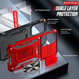 LeYi for Samsung Galaxy A57 5G Phone Case, with Camera Lens Cover Slider, Ring Stand Holder Military Grade Protective Shockproof Armour Cover for Samsung A57