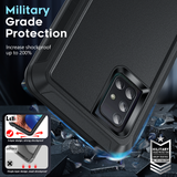 LeYi for Samsung-Galaxy-A71-5G Case with Screen Protector X1, Samsung Galaxy A71 5G Case 3 in 1 Rugged Shockproof Android Cover Funda A71 5G