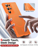 LeYi for Samsung Galaxy S22-Ultra Case: Compatible with Mag-Safe, Military-Grade Matte Translucent Soft-Touch Skin Funda para S22Ultra S 22 Edge