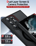 LeYi for Samsung Galaxy S22-Ultra Case: Compatible with Mag-Safe, Military-Grade Matte Translucent Soft-Touch Skin Funda para S22Ultra S 22 Edge