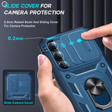 LeYi for Samsung Galaxy S23-5G Phone Case: Samsung S23 5G Case with Screen Protector X 2, Slide Camera Cover with Magnetic Stand, Heavy Duty Shockproof para S 23 Case for Women Girl