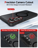 LeYi for Samsung Galaxy S24-FE Case: Compatible with Mag-Safe with Screen Protector, Military-Grade Matte Translucent Soft-Touch Skin Funda para S24FE S 24 FE