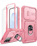 LeYi for Samsung Galaxy S25-5G Phone Case: Samsung S25 5G Case with Screen Protector X 2, Slide Camera Cover with Magnetic Stand, Heavy Duty Shockproof para S 25 Case for Women Girl