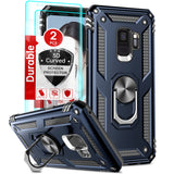 LeYi for Samsung Galaxy S9 Phone Case, Samsung S9 Phone Case with Screen Protector Replacement, Military-Grade Shockproof Magnetic Ring Stand Cell Android Case Cover