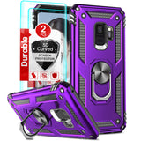 LeYi for Samsung Galaxy S9 Phone Case, Samsung S9 Phone Case with Screen Protector Replacement, Military-Grade Shockproof Magnetic Ring Stand Cell Android Case Cover