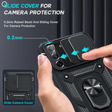 LeYi for Galaxy S21-FE 5G Case: with Screen Protector X 2 & Magnetic Holder Stand, Heavy Duty Protective S21FE Phone Case