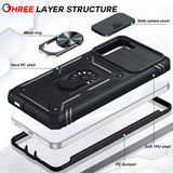 LeYi for Galaxy S21-FE 5G Case: with Screen Protector X 2 & Magnetic Holder Stand, Heavy Duty Protective S21FE Phone Case