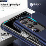 LeYi for Samsung Galaxy S23 Ultra Case, Shockproof Heavy Duty Protective Slim Fit Samsung Galaxy S23 Ultra Cell Phone Case Cover with Rotatable Ring Holder Magnetic Kickstand for Women