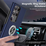 LeYi for Samsung Galaxy S23 Ultra Case, Shockproof Heavy Duty Protective Slim Fit Samsung Galaxy S23 Ultra Cell Phone Case Cover with Rotatable Ring Holder Magnetic Kickstand for Women