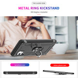 LeYi for Samsung Galaxy A32 Phone Case, Samsung A32 Phone Case with Glass Screen Protector Replacement, Military-Grade Shockproof Magnetic Ring Stand Cell Android Case Cover