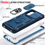 LeYi for Samsung Galaxy A52-5G Phone Case: Samsung A52 5G Case with Screen Protector X 2, Slide Camera Cover with Magnetic Stand, Heavy Duty Shockproof para A 52 Case for Women Girl