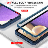 LeYi for Samsung Galaxy A32 5G Phone Case: Samsung Galaxy A32 Case with 2 Tempered Glass Screen Pro Maxtector, Slide Camera Cover, Ring Stand Holder, Heavy Duty Shockproof para Samsung Galaxy A32 Cover for Women Girl