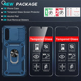 LeYi for Samsung Galaxy A32 5G Phone Case: Samsung Galaxy A32 Case with 2 Tempered Glass Screen Pro Maxtector, Slide Camera Cover, Ring Stand Holder, Heavy Duty Shockproof para Samsung Galaxy A32 Cover for Women Girl
