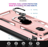 LeYi for Samsung Galaxy A40 Case with Glass Screen Protector Replacement, Military-Grade Shockproof Magnetic Ring Stand Cell Android Case Cover