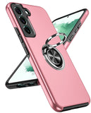 LeYi for Samsung Galaxy S22 Case, Shockproof Heavy Duty Protective Slim Fit Samsung Galaxy S22 Cell Phone Case Cover with Rotatable Ring Holder Magnetic Kickstand for Women
