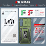 LeYi for Samsung Galaxy A05s Phone Case, with Camera Lens Cover Slider, Ring Stand Holder Military Grade Protective Shockproof Armour Cover for Samsung AO5s