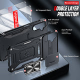 LeYi for Samsung Galaxy A05s Phone Case, with Camera Lens Cover Slider, Ring Stand Holder Military Grade Protective Shockproof Armour Cover for Samsung AO5s