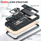 LeYi for Google Pixel 8A Phone Case: Pixel 8A Case, Slide Camera Cover with Magnetic Stand, Heavy Duty Shockproof para Pixel8 A Case for Women Girl