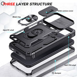 LeYi for Samsung Galaxy A34 5G Phone Case: Samsung Galaxy A34 Case with 2 Tempered Glass Screen Pro Maxtector, Slide Camera Cover, Ring Stand Holder, Heavy Duty Shockproof para Samsung Galaxy A34 Cover for Women Girl