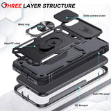 LeYi for iPhone XR Phone Case: iPhone XR Case with Screen Protector X 1, Slide Camera Cover with Magnetic Stand, Heavy Duty Shockproof para iPhone XR Case for Women Girl