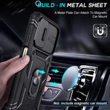 LeYi for Samsung Galaxy A13 4G Phone Case: Samsung A13 4G Case with 2 Tempered Glass Screen Protector, Slide Camera Cover, Ring Stand Holder, Heavy Duty Shockproof para A 13 4G Cover for Women Girl