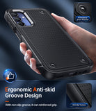 LeYi for Galaxy A15-5G Phone Case, with Screen Protector for Women, Dual Layer Protective Hard PC Back & Soft Bumper Resilient Shock Absorb Case for Samsung A03S Case