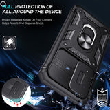 LeYi for Samsung Galaxy S23-5G Phone Case: Samsung S23 5G Case with Screen Protector X 2, Slide Camera Cover with Magnetic Stand, Heavy Duty Shockproof para S 23 Case for Women Girl