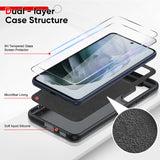 LeYi for Galaxy S21 FE Cases, Samsung S21 FE Cover with Tempered Glass Screen Protectors, Soft Silicone Ultra Slim Shockproof Cover with Anti-Scratch Microfiber Lining S 21FE Case