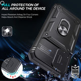 LeYi for Samsung Galaxy A34 5G Phone Case: Samsung Galaxy A34 Case with 2 Tempered Glass Screen Pro Maxtector, Slide Camera Cover, Ring Stand Holder, Heavy Duty Shockproof para Samsung Galaxy A34 Cover for Women Girl