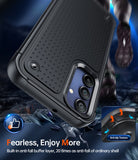 LeYi for Galaxy A15-5G Phone Case, with Screen Protector for Women, Dual Layer Protective Hard PC Back & Soft Bumper Resilient Shock Absorb Case for Samsung A03S Case