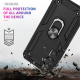 LeYi for Samsung Galaxy A54 5G Case with Glass Screen Protector Replacement, Military-Grade Shockproof Magnetic Ring Stand Cell Android Case Cover