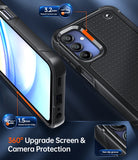 LeYi for Galaxy A15-5G Phone Case, with Screen Protector for Women, Dual Layer Protective Hard PC Back & Soft Bumper Resilient Shock Absorb Case for Samsung A03S Case