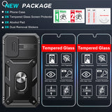 LeYi for Samsung Galaxy A34 5G Phone Case: Samsung Galaxy A34 Case with 2 Tempered Glass Screen Pro Maxtector, Slide Camera Cover, Ring Stand Holder, Heavy Duty Shockproof para Samsung Galaxy A34 Cover for Women Girl
