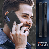 LeYi for Galaxy A15-5G Phone Case, with Screen Protector for Women, Dual Layer Protective Hard PC Back & Soft Bumper Resilient Shock Absorb Case for Samsung A03S Case